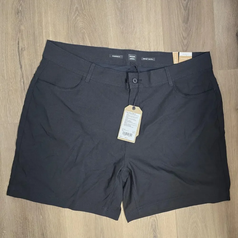 Prana Women's Halle Short Plus II Black Casual Outdoor Hiking Shorts Sz 20w NWT